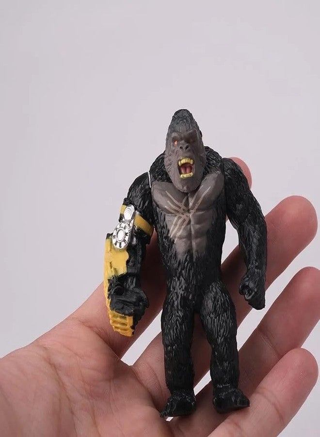 De-Lite G x K The New Empire King of Monsters Hollow Earth World Premium Action Figures Soft Touch Vinyl Plastic PVC Collectible Movie Model Toys (Kong-Mechanical Arm, 2 Pcs, Size 8 cm) - Image 4